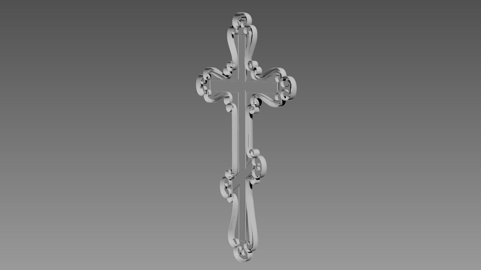 Cross bas-relief 3D model_6
