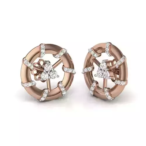 Women studs earrings 3dm render details