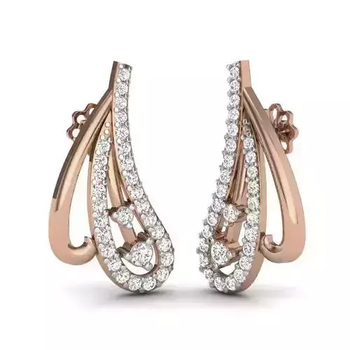 Women studs earrings 3dm render details