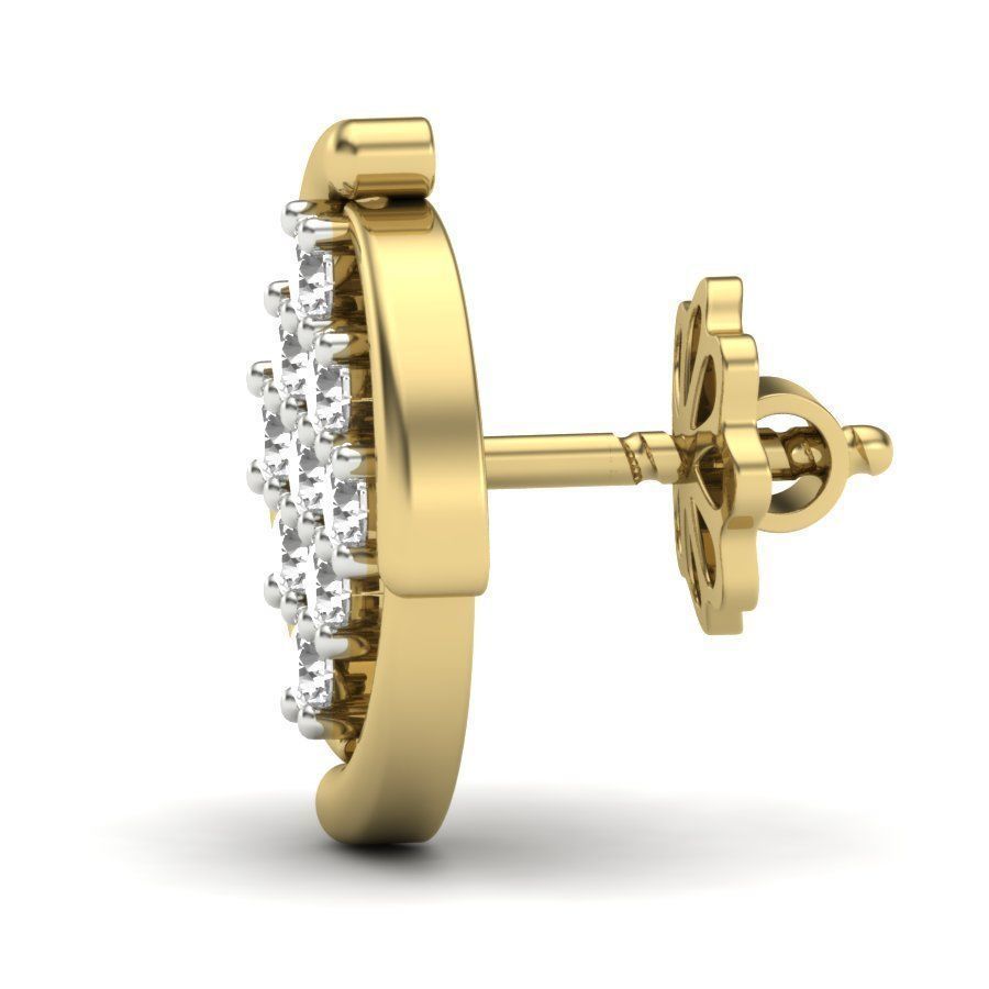 Women studs earrings 3dm render details 3D print model_8