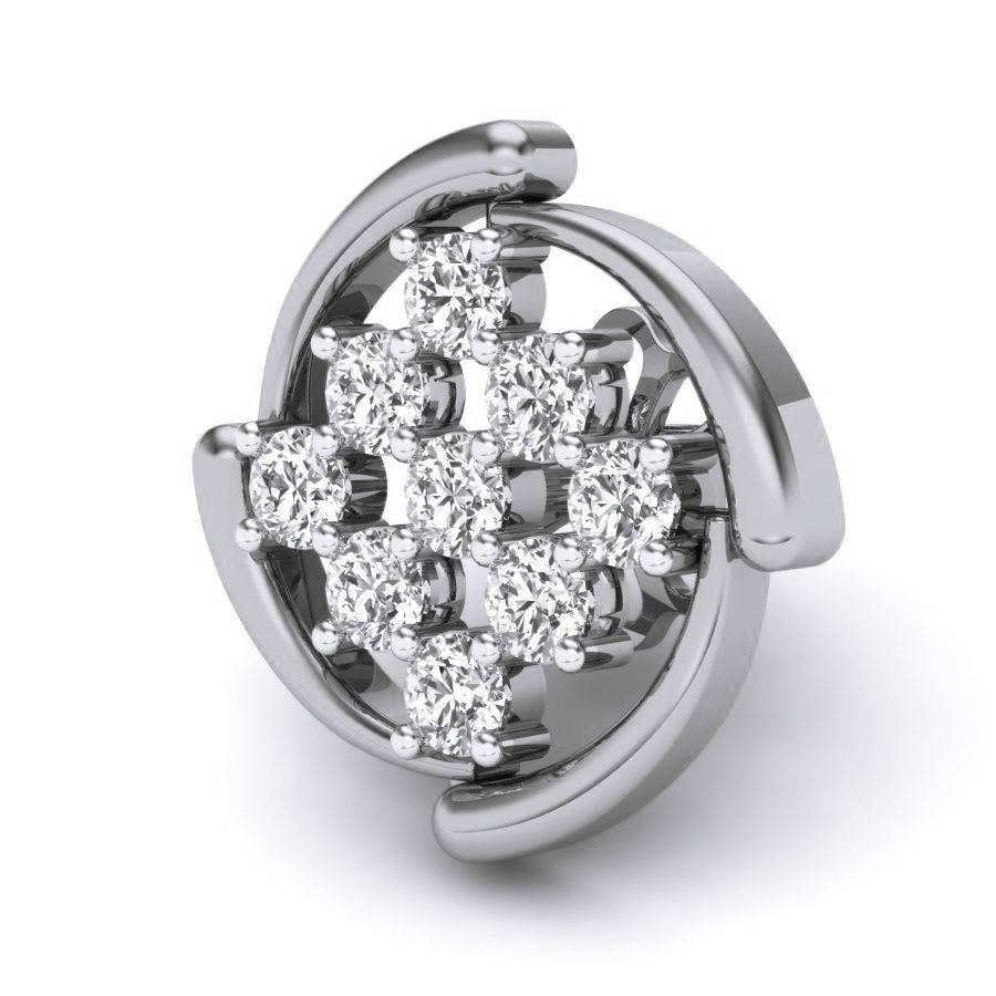 Women studs earrings 3dm render details 3D print model_12