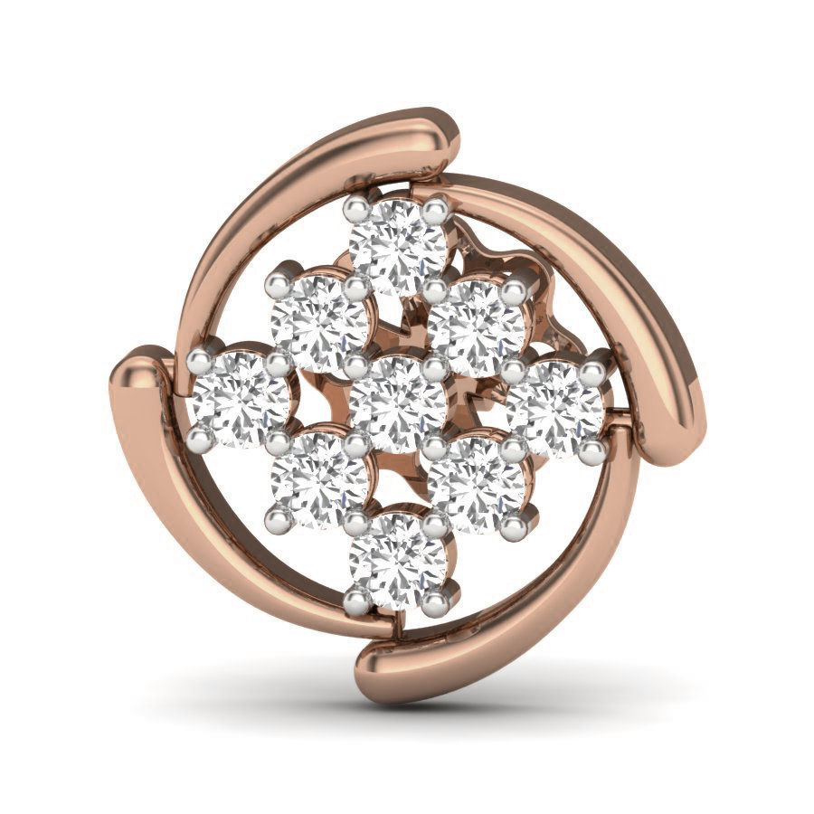 Women studs earrings 3dm render details 3D print model_7