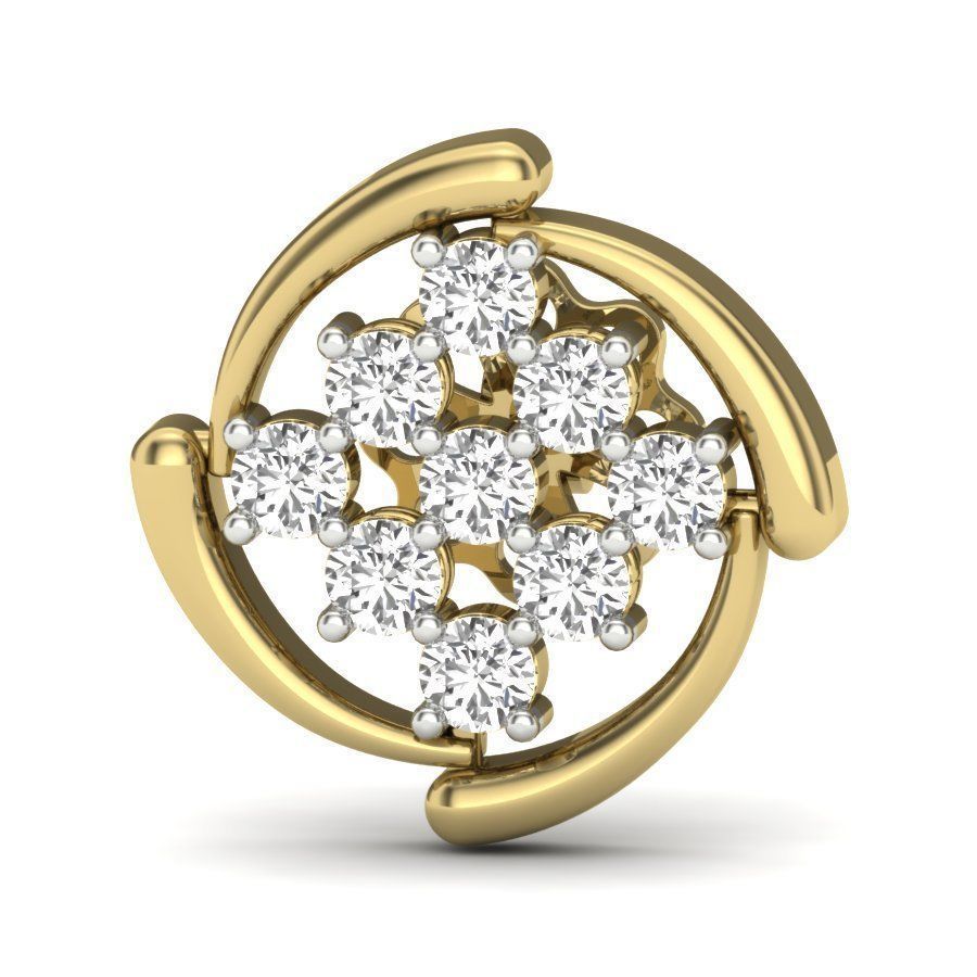 Women studs earrings 3dm render details 3D print model_5