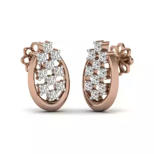 Women studs earrings 3dm render details