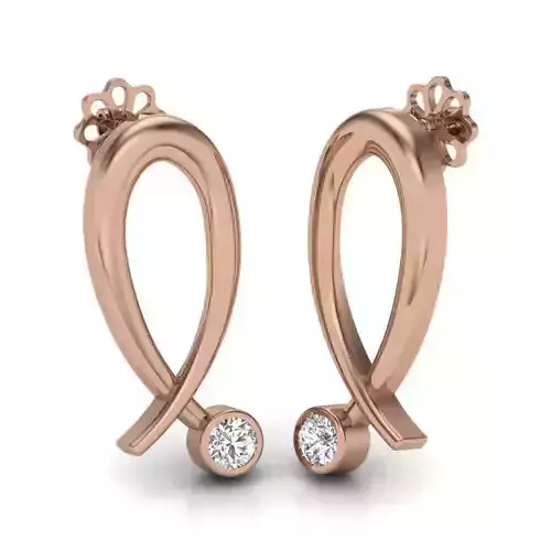 Women studs earrings 3dm render details