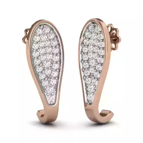 Women hoops earrings 3dm render details