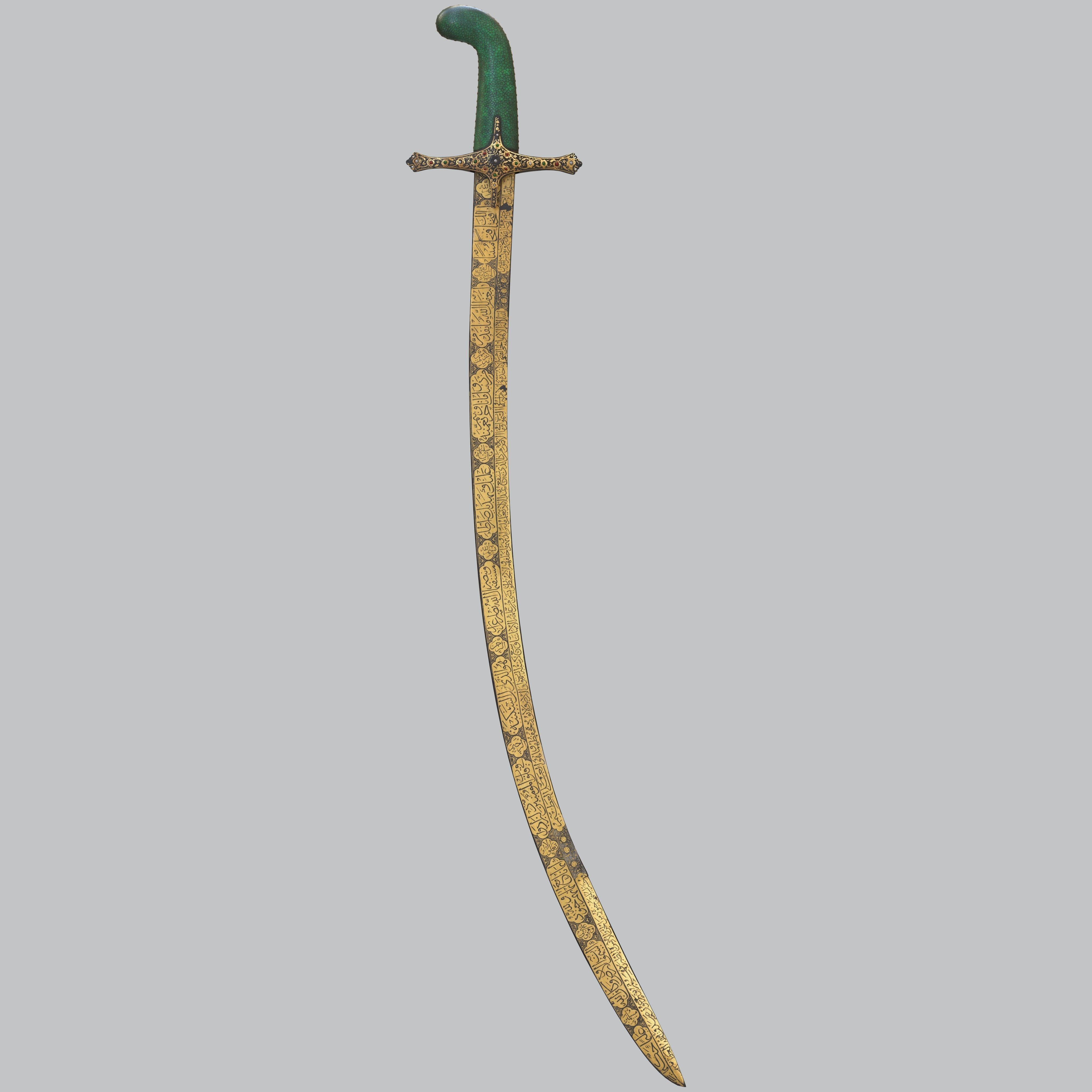 sword Saber Turkish Low-poly 3D model_13