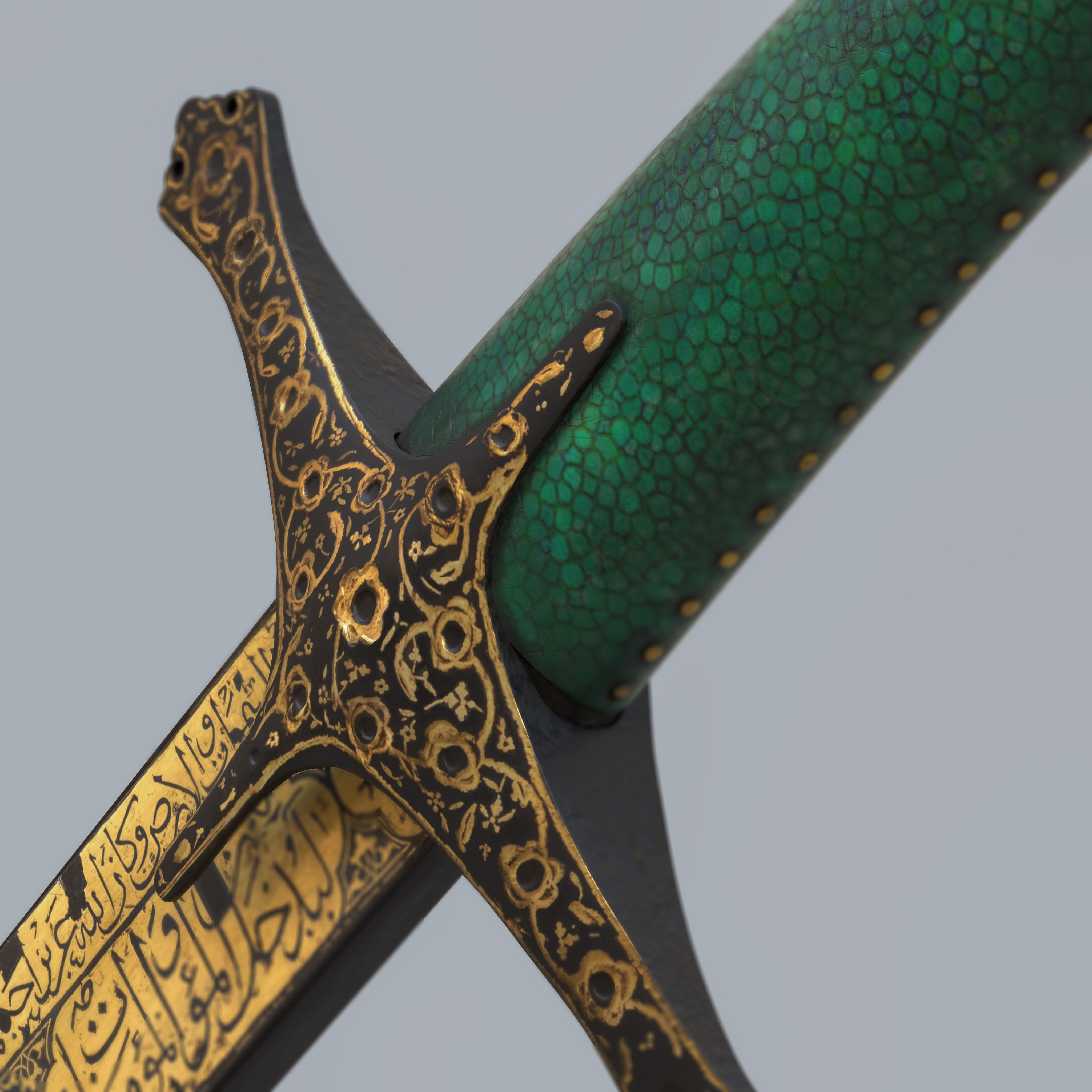 sword Saber Turkish Low-poly 3D model_2