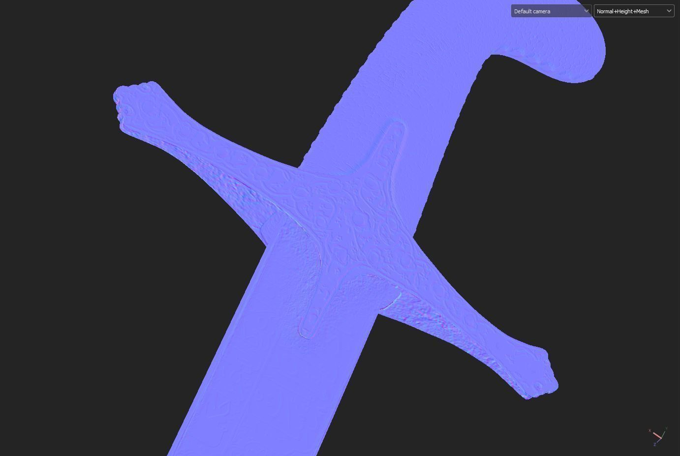 sword Saber Turkish Low-poly 3D model_8