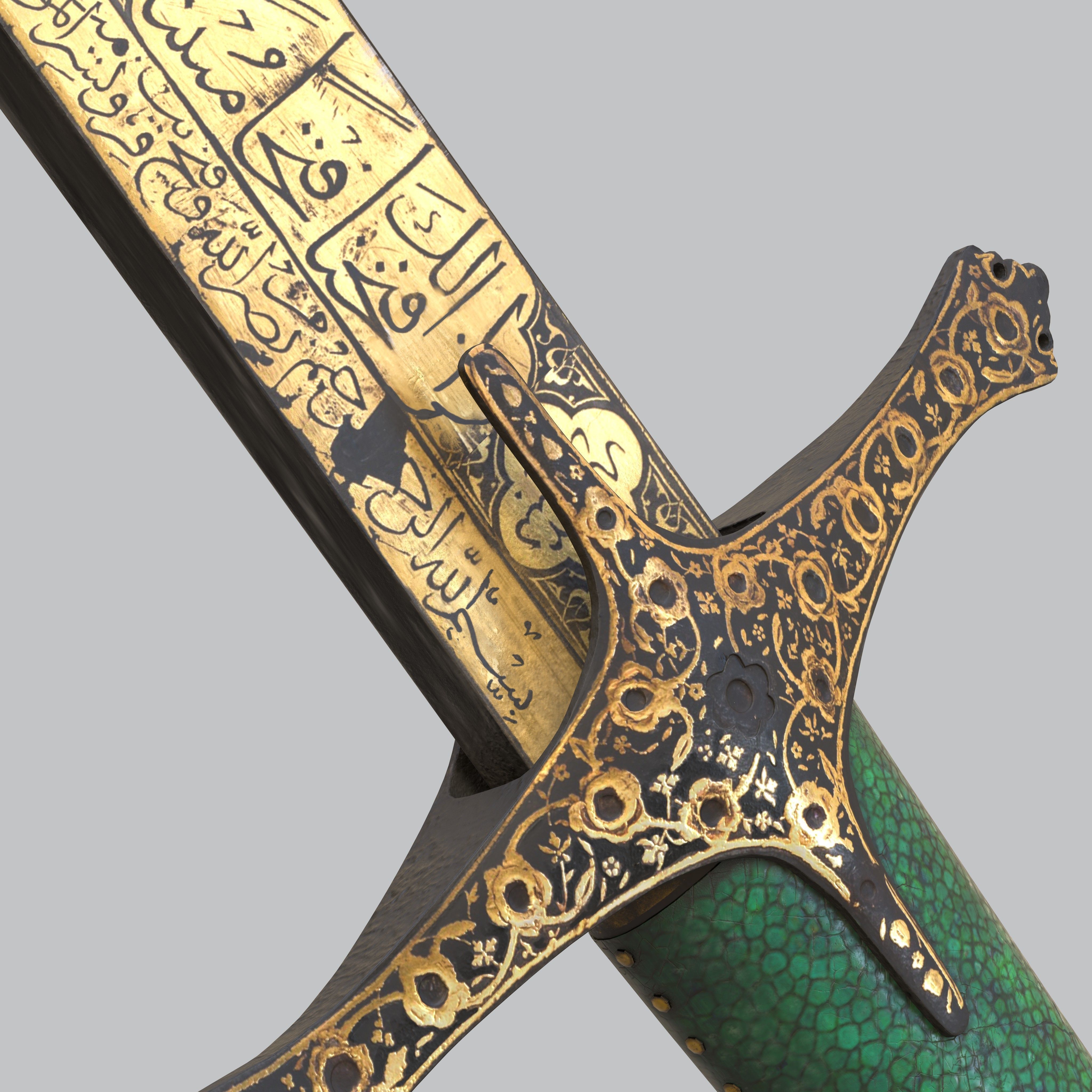 sword Saber Turkish Low-poly 3D model_11