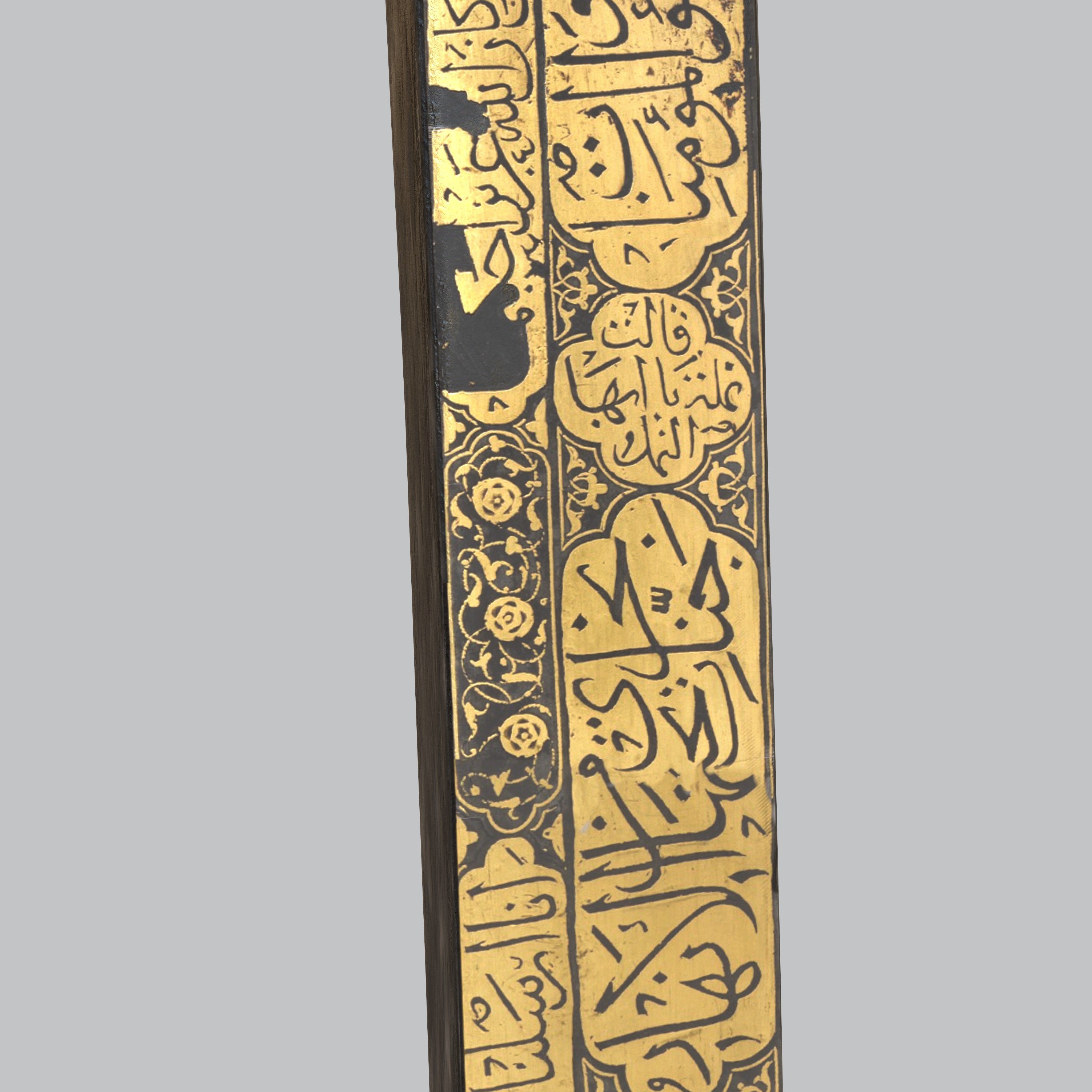 sword Saber Turkish Low-poly 3D model_16