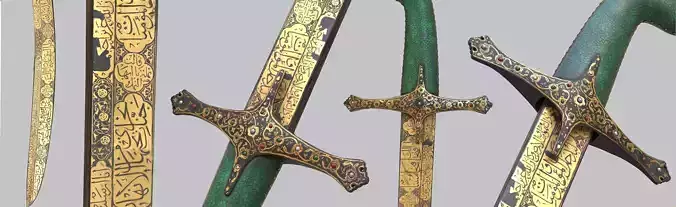 sword  Saber Turkish  Low-poly 3D model