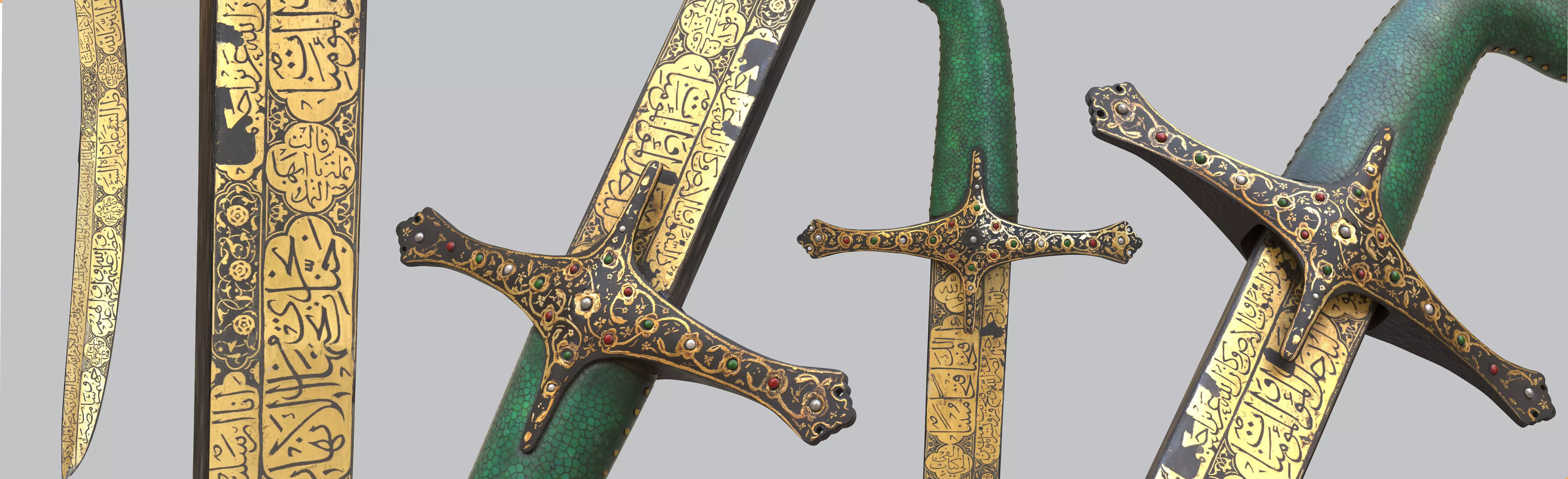 sword Saber Turkish Low-poly 3D model_0