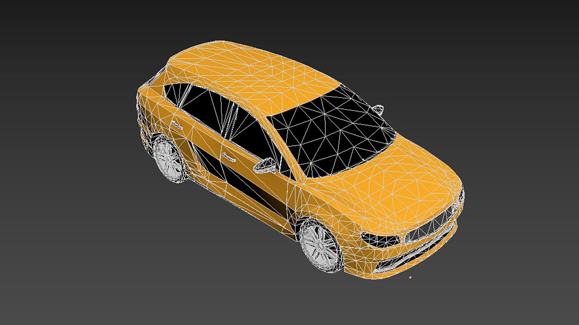 SUV Car Low poly Low-poly 3D model_4