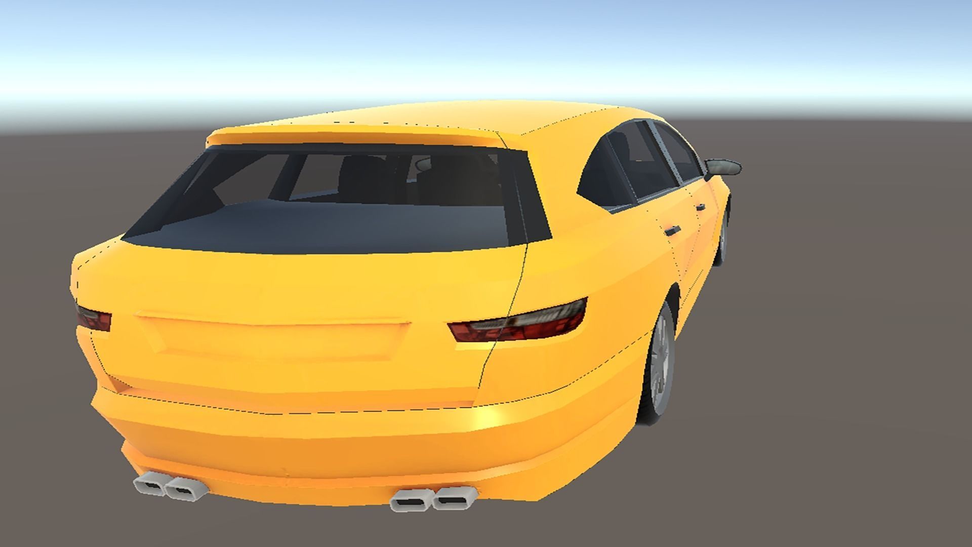 SUV Car Low poly Low-poly 3D model_2