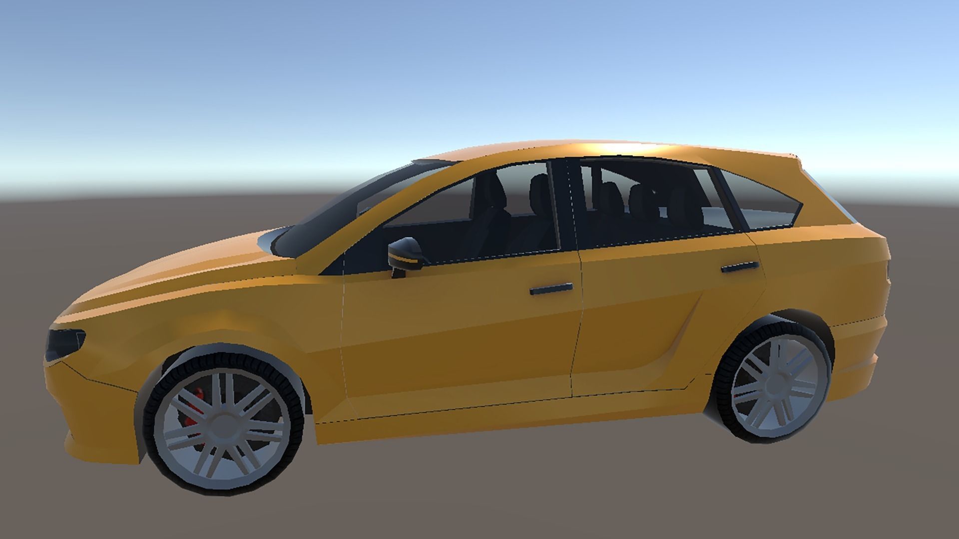 SUV Car Low poly Low-poly 3D model_1