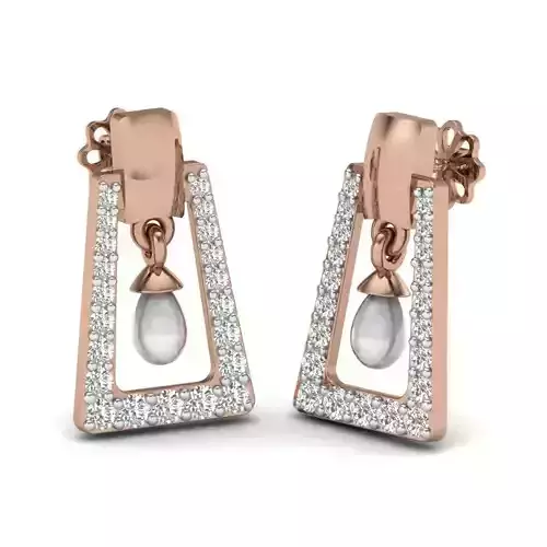 Women studs earrings 3dm render details