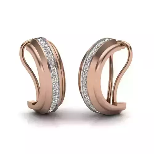 Women hoops earrings 3dm render details