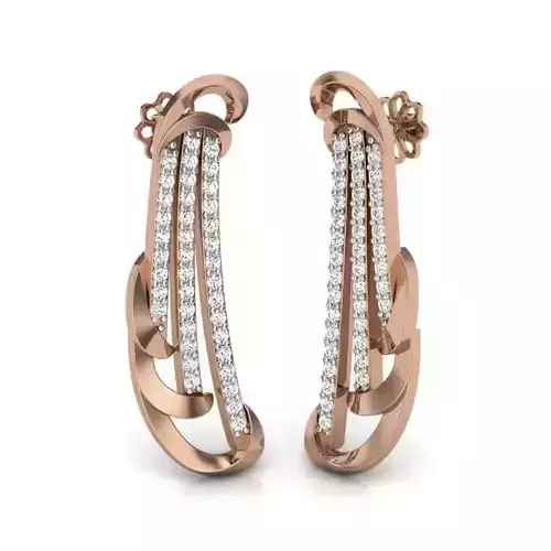 Women studs earrings 3dm render details