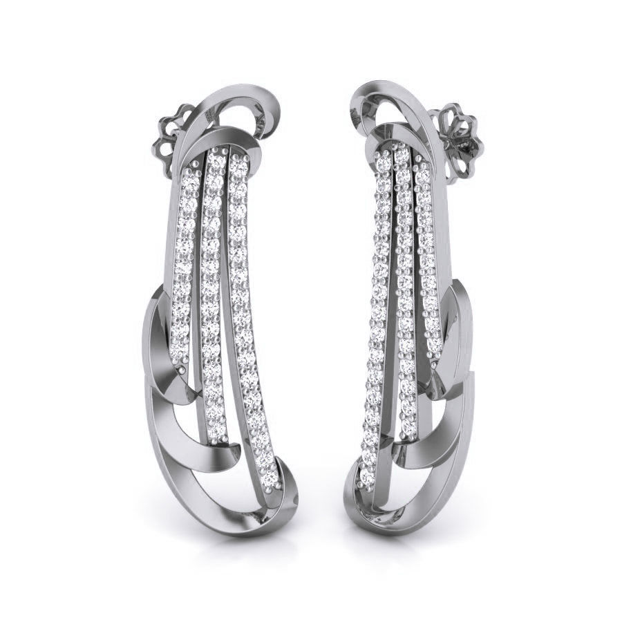 Women studs earrings 3dm render details 3D print model_12