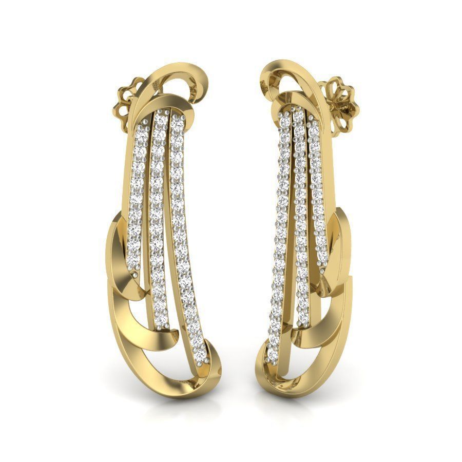 Women studs earrings 3dm render details 3D print model_11