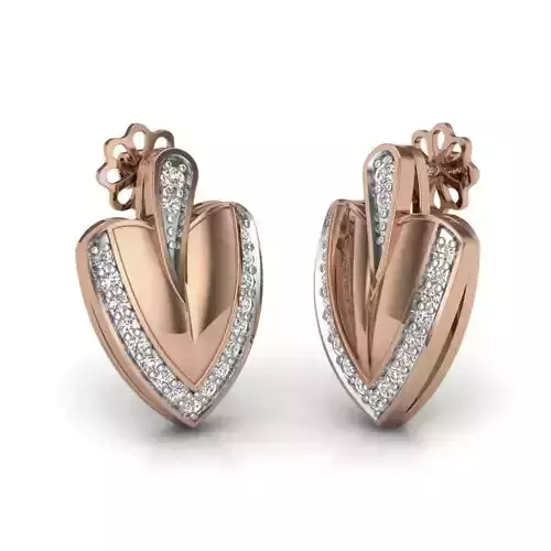 Women studs earrings 3dm render details