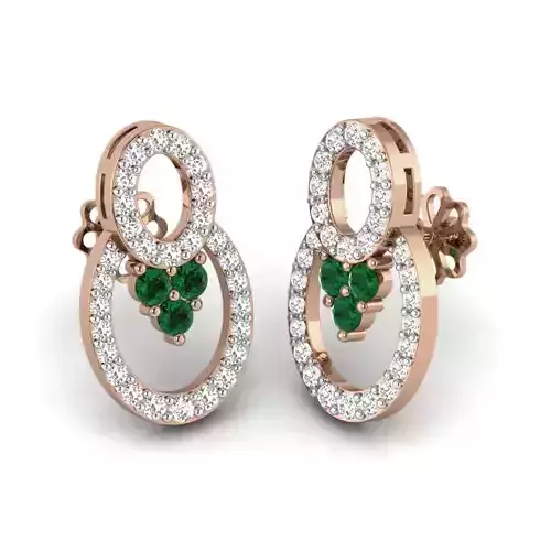 Women studs earrings 3dm render details