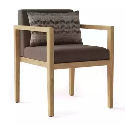 RH SANTOS TEAK DINING ARMCHAIR