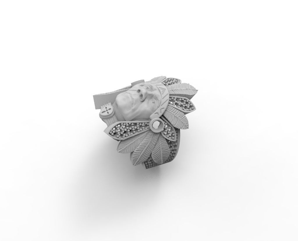 anillo indio  3D print model_3