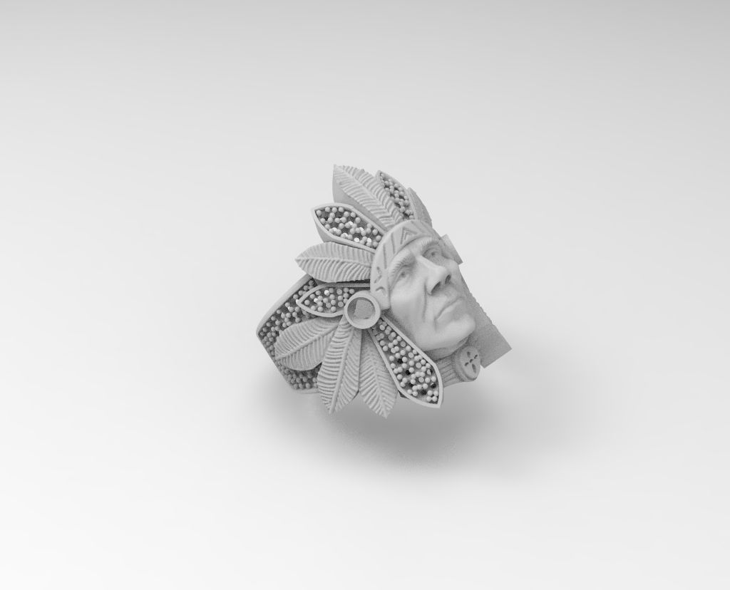 anillo indio  3D print model_4