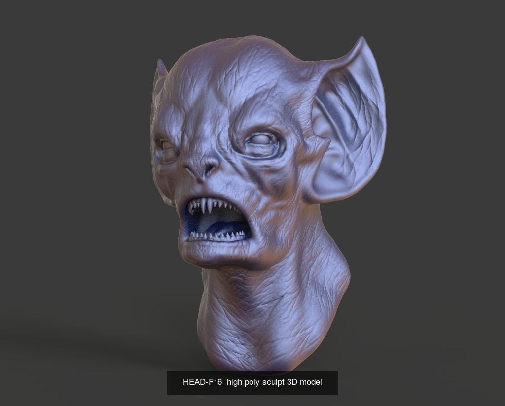 50 HEADS High Poly sculpts 3D model 3D Model Collection _50
