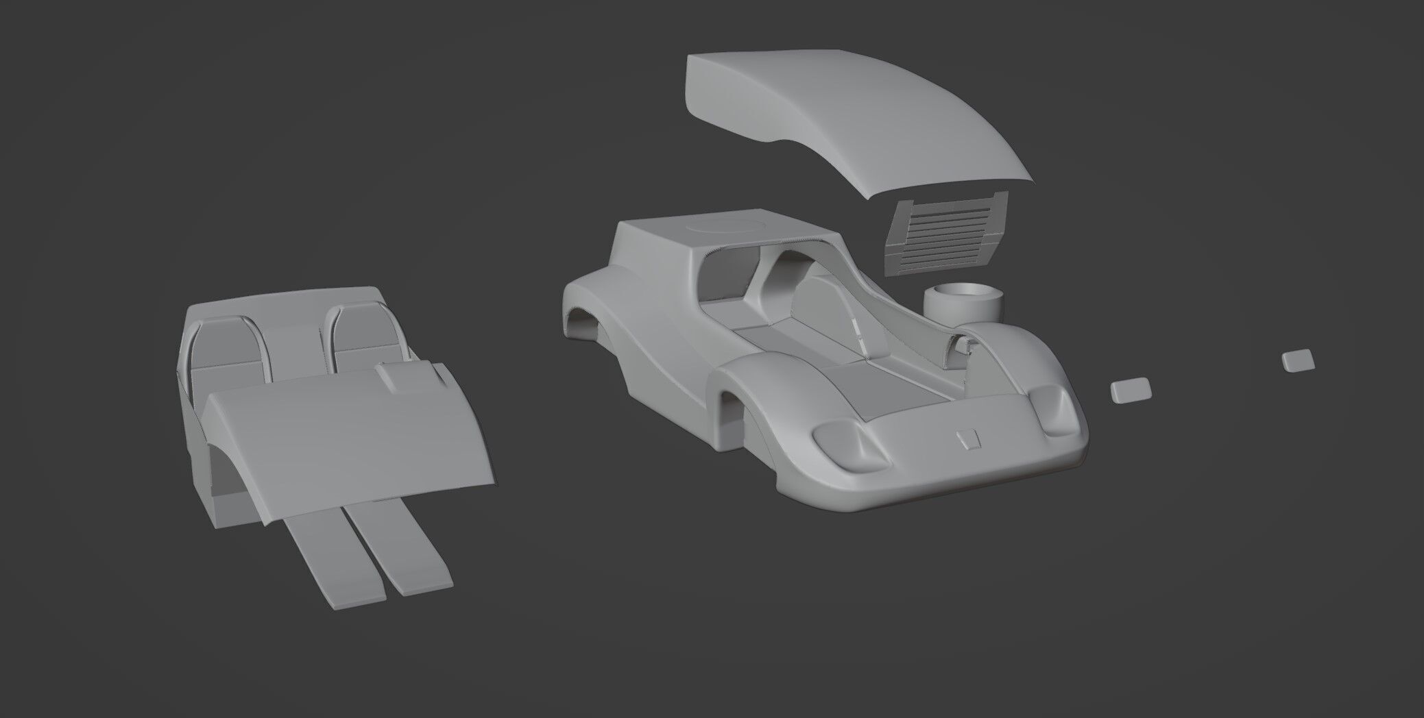 pole position car 3D print model_7