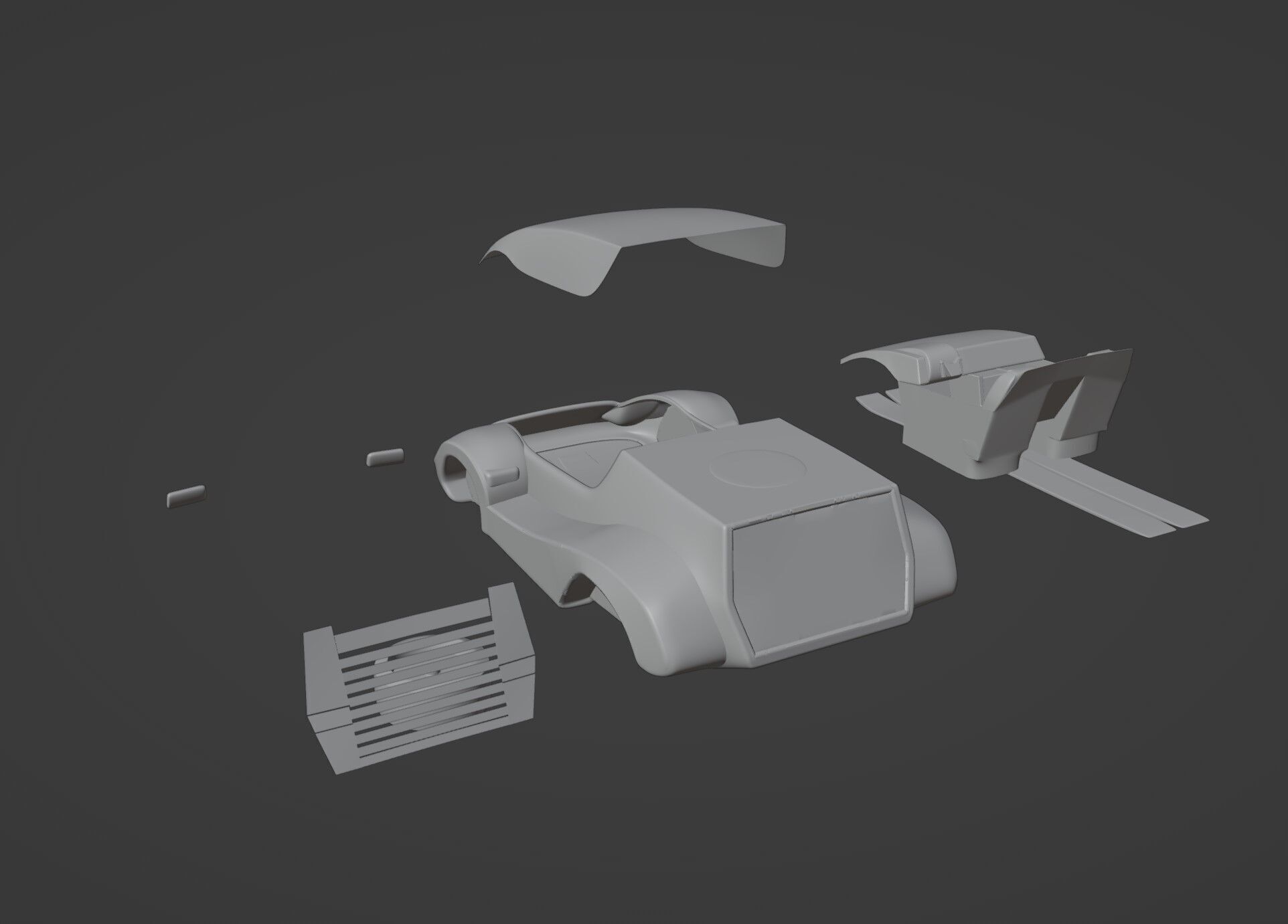 pole position car 3D print model_5