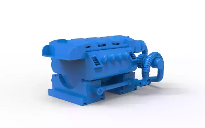 TwinTurbo Engine 3D print model