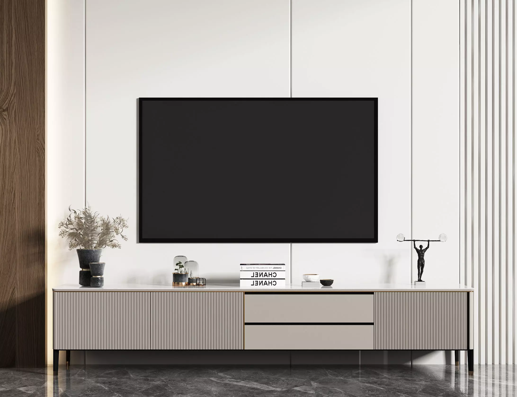 TV Modern Cabinet 3D model_0