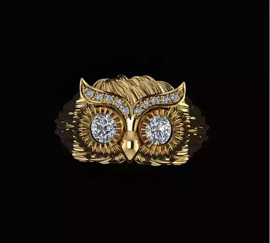 Owl Ring 3D print model