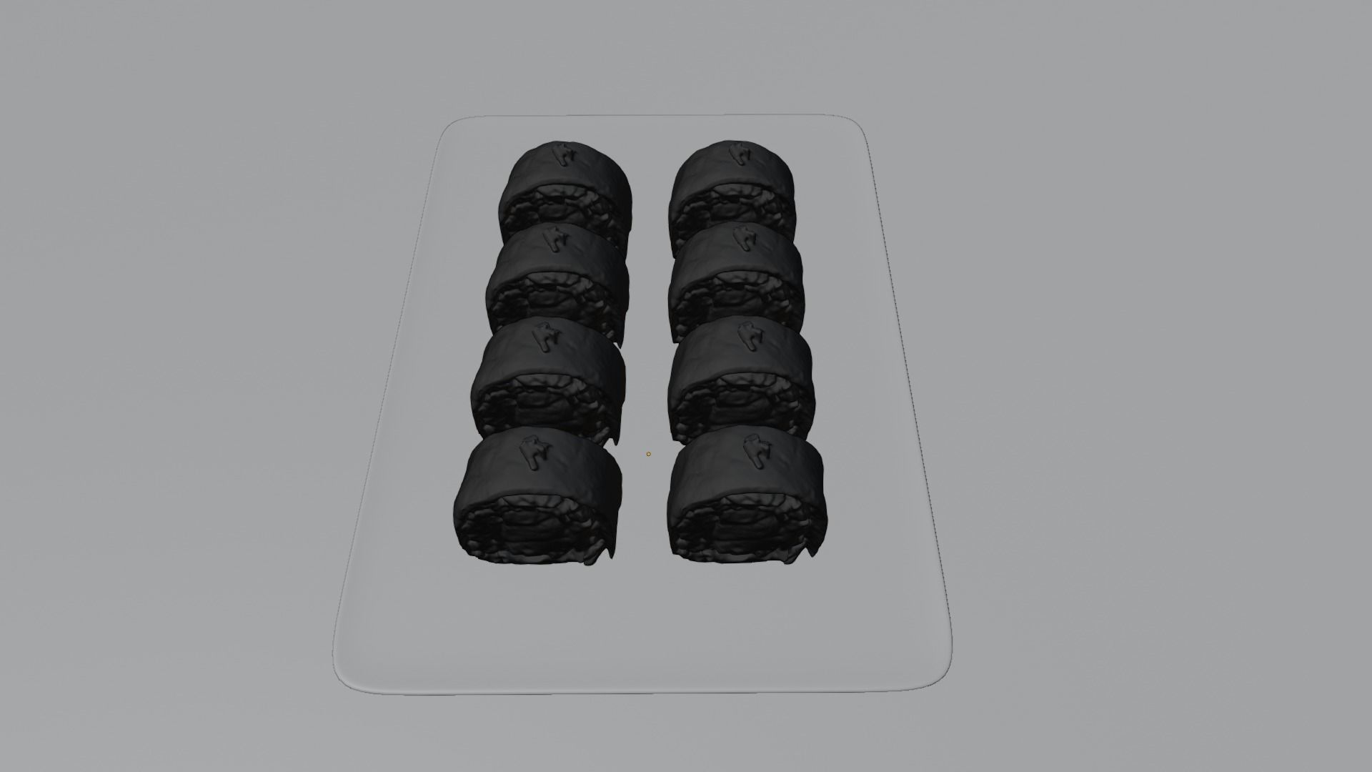 Sushi Philadelphia lite Realistic 3d model Low-poly 3D model_5