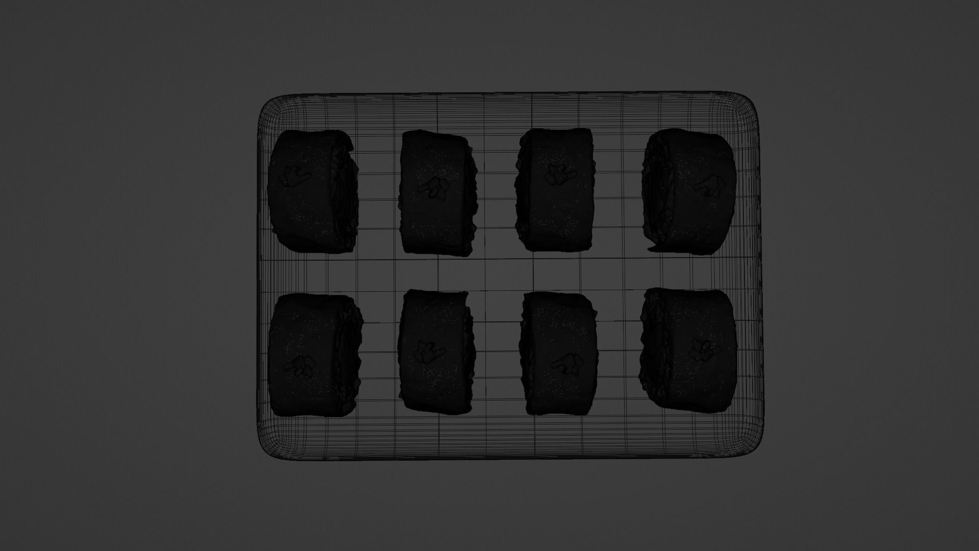 Sushi Philadelphia lite Realistic 3d model Low-poly 3D model_6