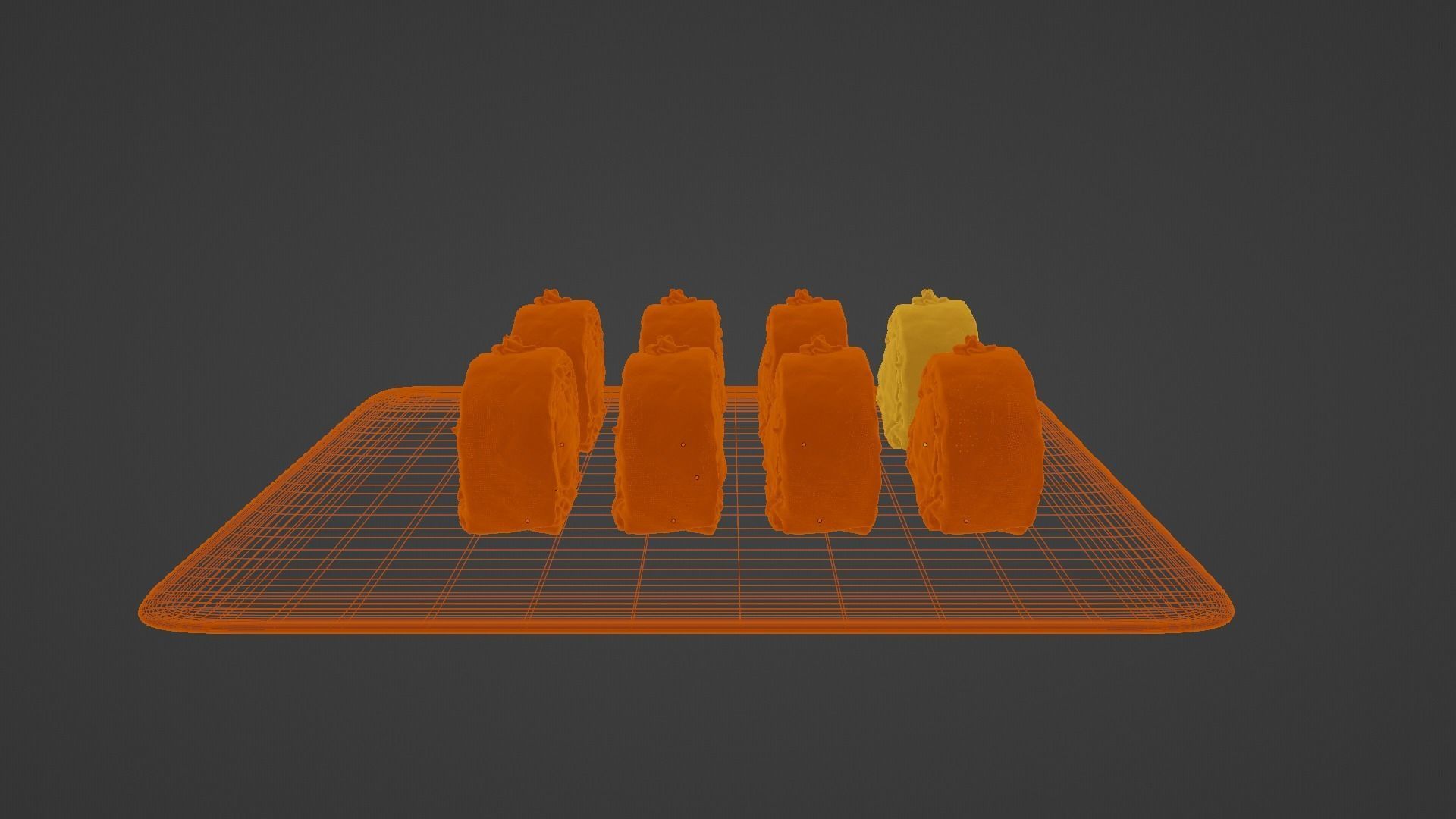 Sushi Philadelphia lite Realistic 3d model Low-poly 3D model_7