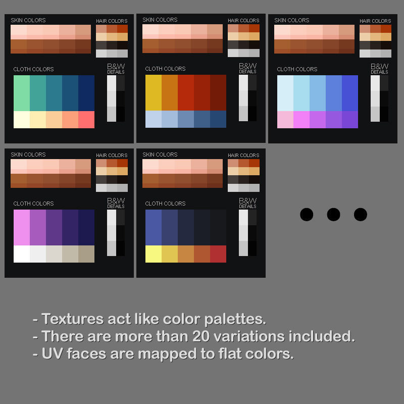 People Protesting Low-Poly Style Low-poly 3D model_11