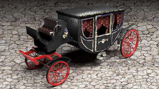 Luxury Horse Carriage 3D model