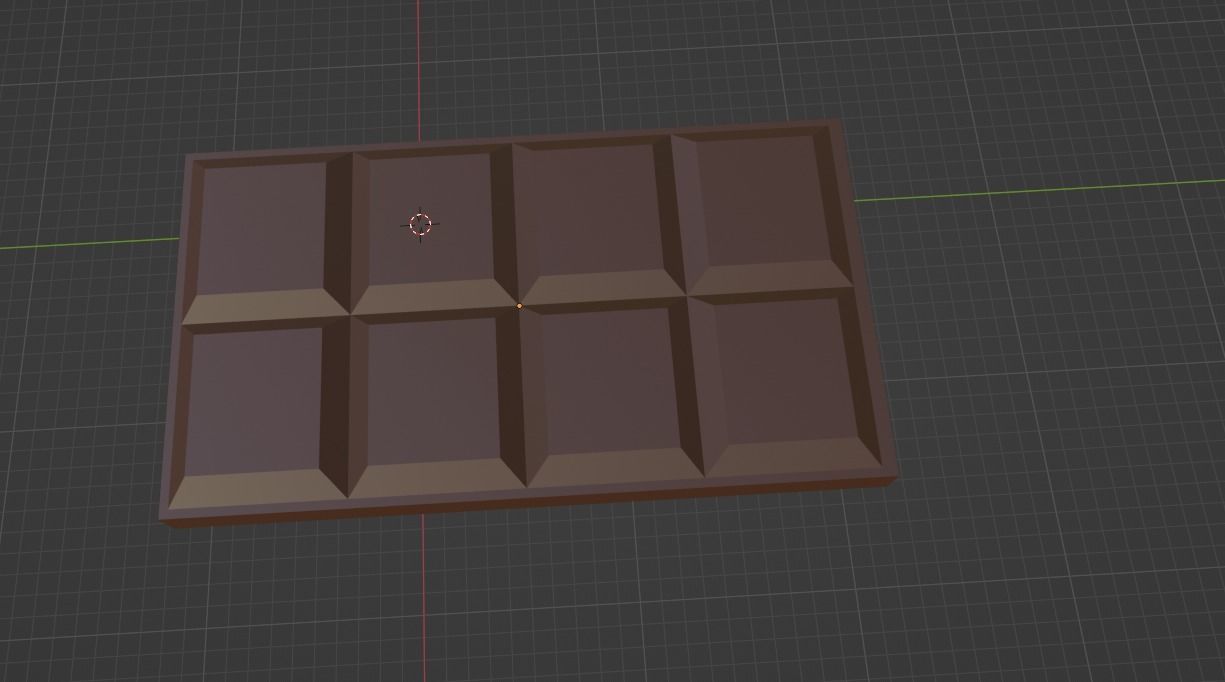 chocolate bar Low-poly 3D model_1