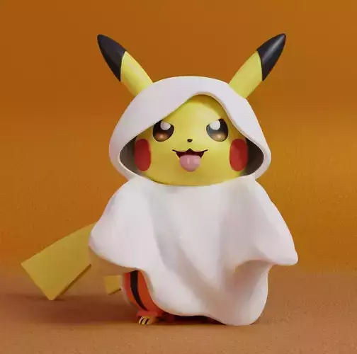 Pokemon - Pikachu Ghost Halloween 3D print model
