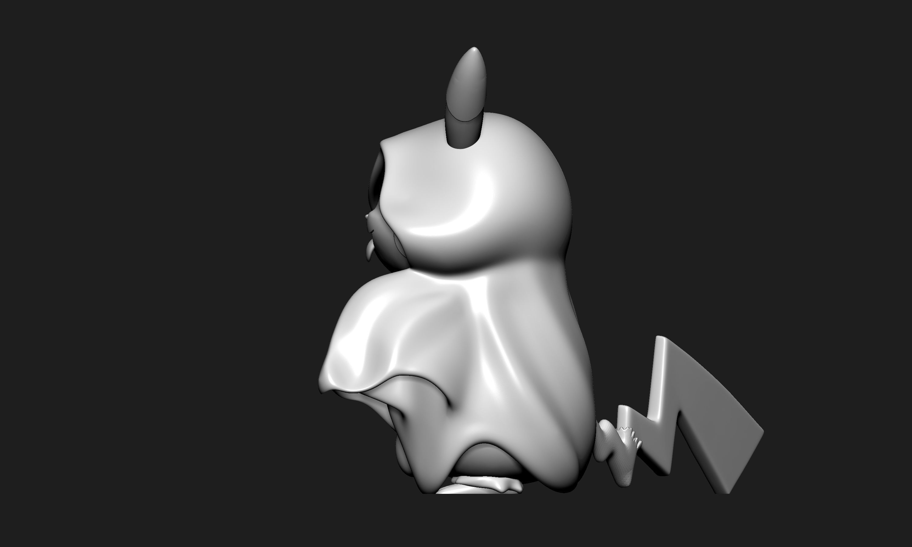 Pokemon - Pikachu Ghost Halloween 3D print model_3