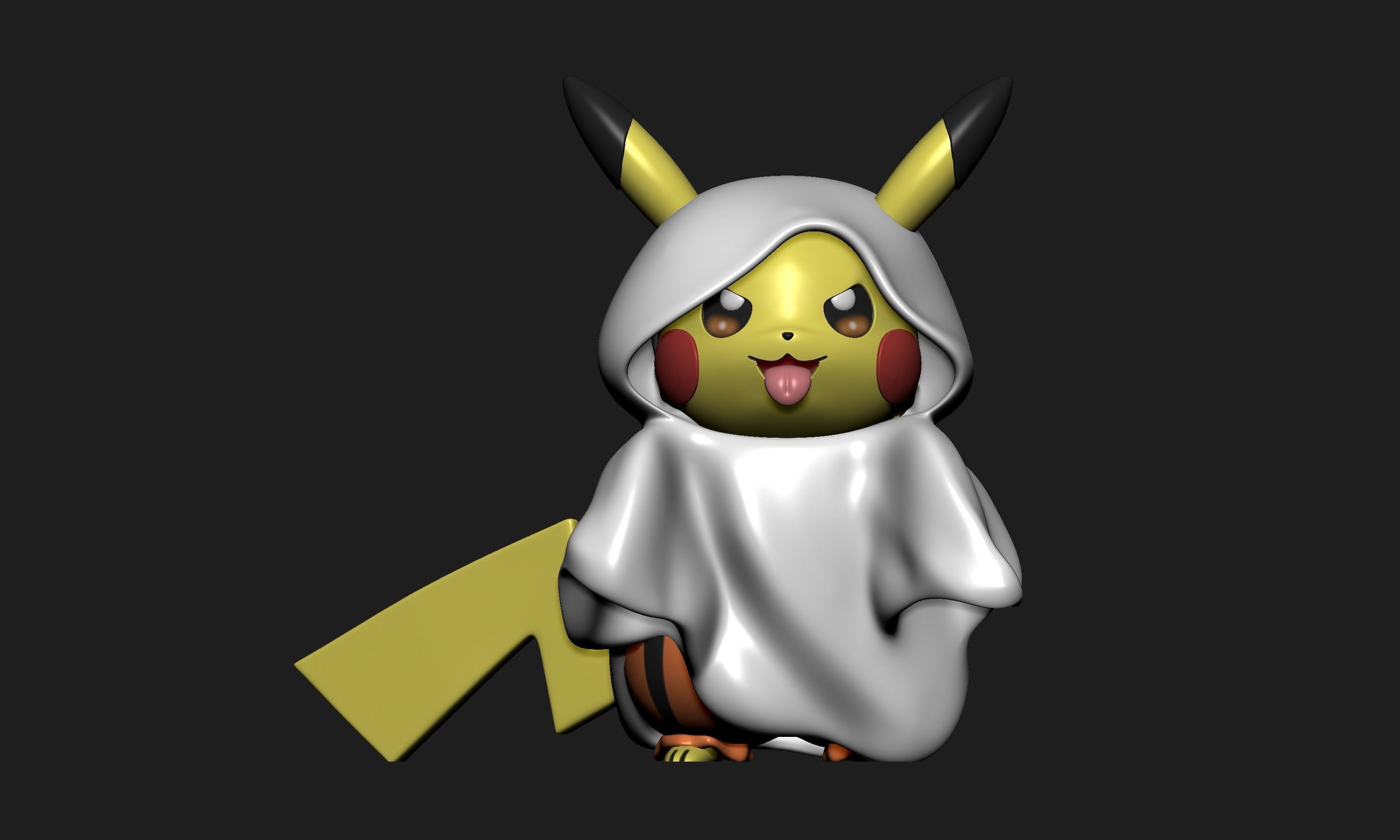 Pokemon - Pikachu Ghost Halloween 3D print model_1