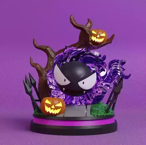Pokemon - Gastly Halloween Figure 3D print model