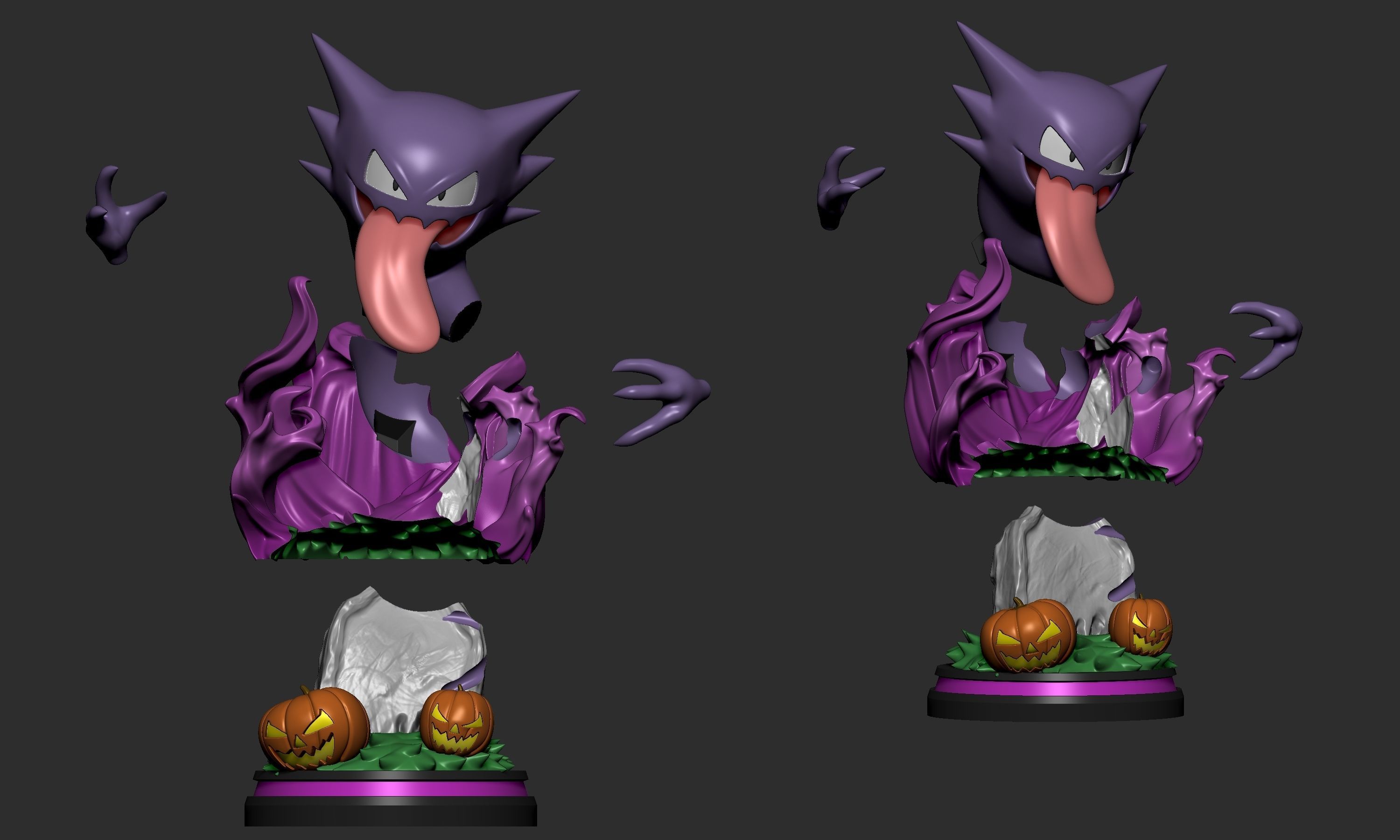 Pokemon - Haunter Halloween Figure  3D print model_10