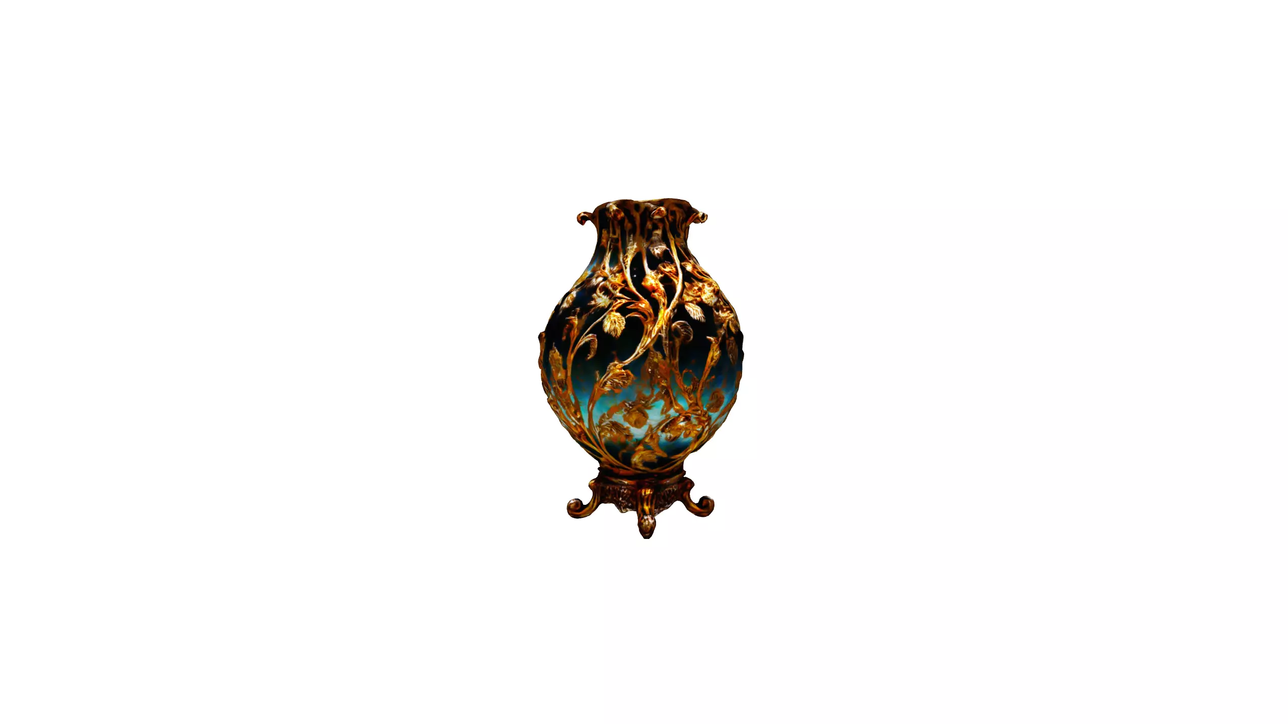 Elegant Ceramic Vase 3D Model - Timeless Home Decor 3D model 3D print model