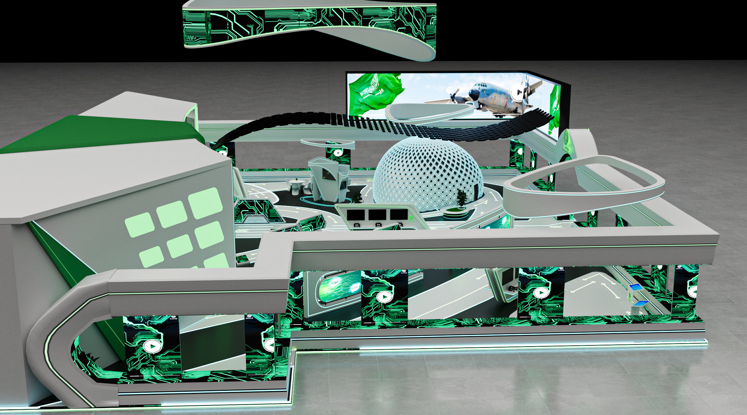 booth 1000m Ministry of Defense 3D model_9