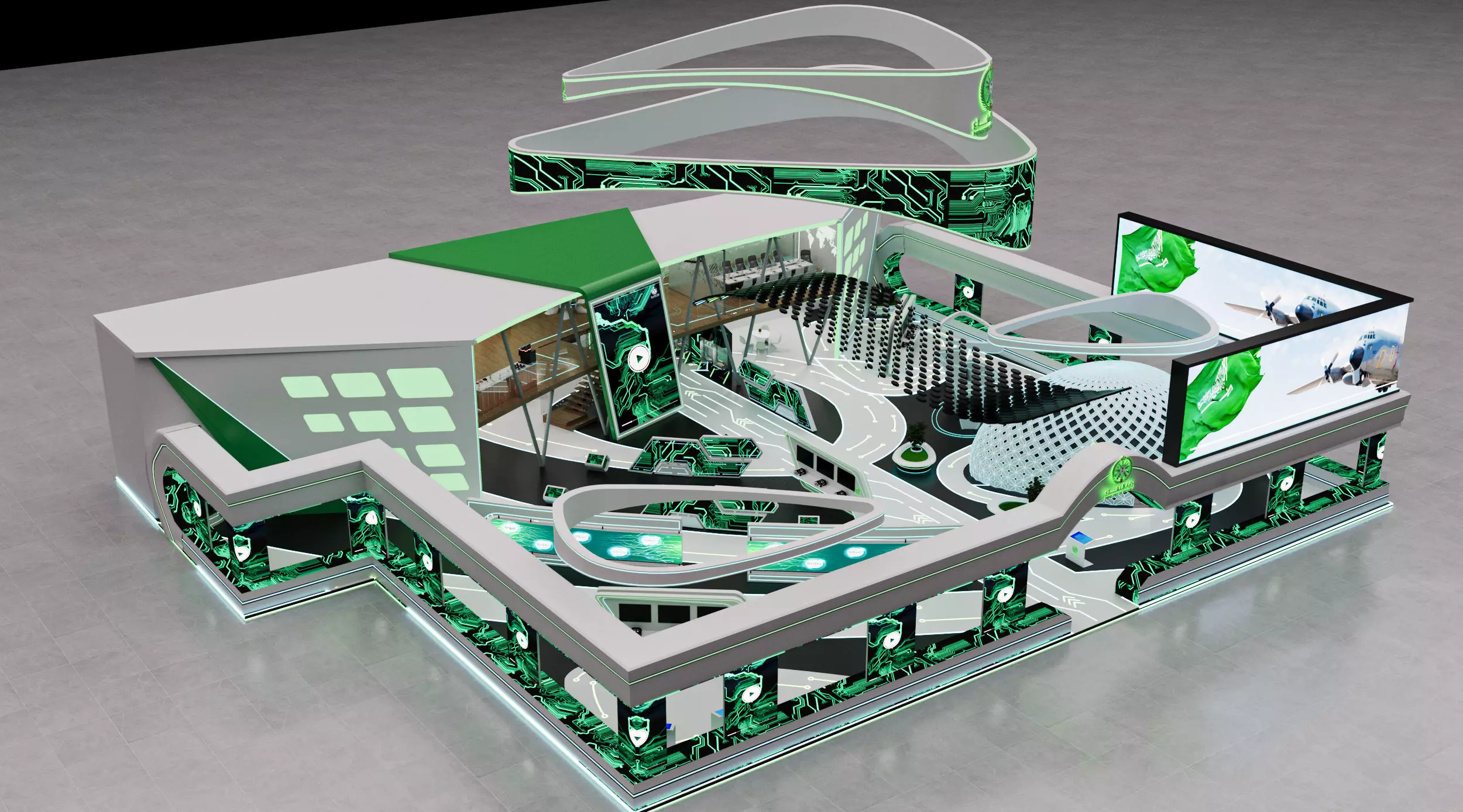 booth 1000m Ministry of Defense 3D model_0